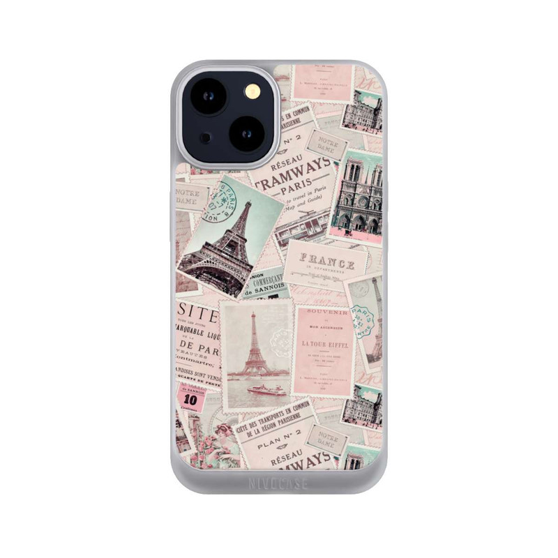 iPhone 14 NIVOpure Vintage Paris Postcards Pattern
