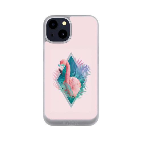 Apple iPhone 14 NIVOpure Tropical Leaves Flamingo
