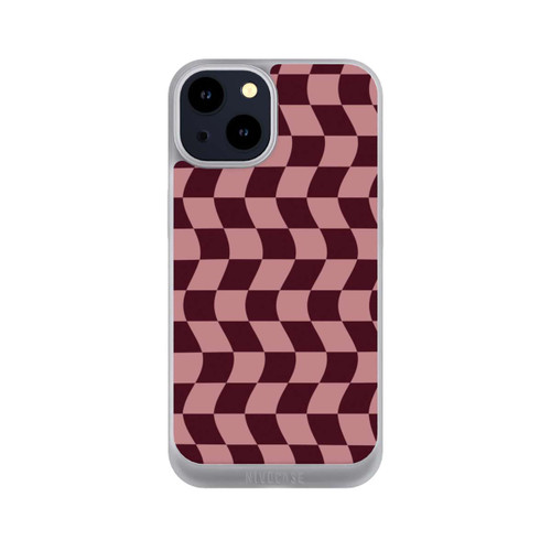 Apple iPhone 14 NIVOpure Schachbrett Rot-Rosa