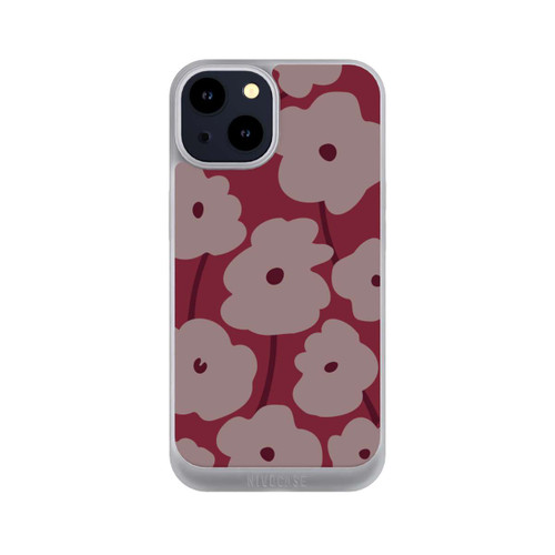 Apple iPhone 14 NIVOpure Minimalistic Flowers Bordeaux
