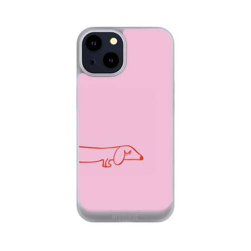 Apple iPhone 14 NIVOpure Dachshund Illustration Pink