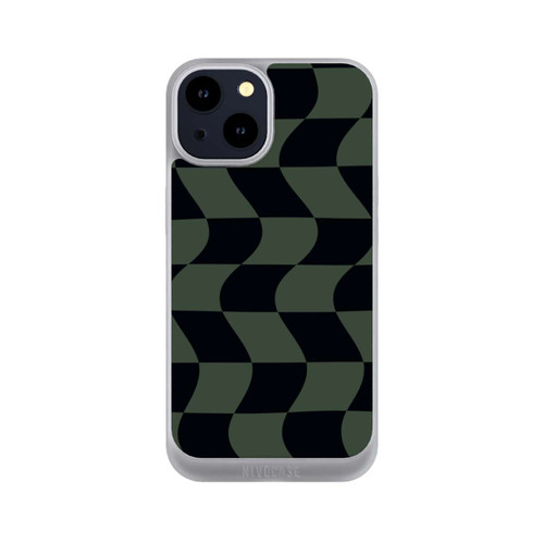 Apple iPhone 14 NIVOpure Checked Pattern Green Black