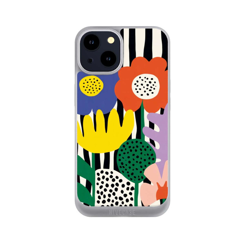 iPhone 14 NIVOpure Flowers Striped Background