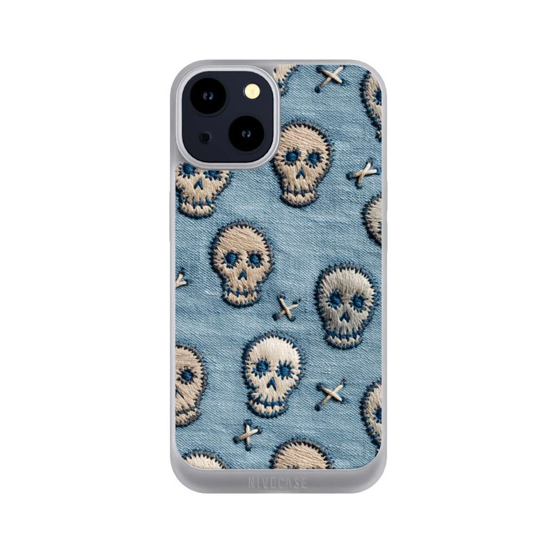 iPhone 14 NIVOpure Skulls on Jeans Pattern