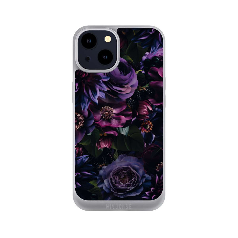 iPhone 14 NIVOpure Dunkle Lila Blüten 