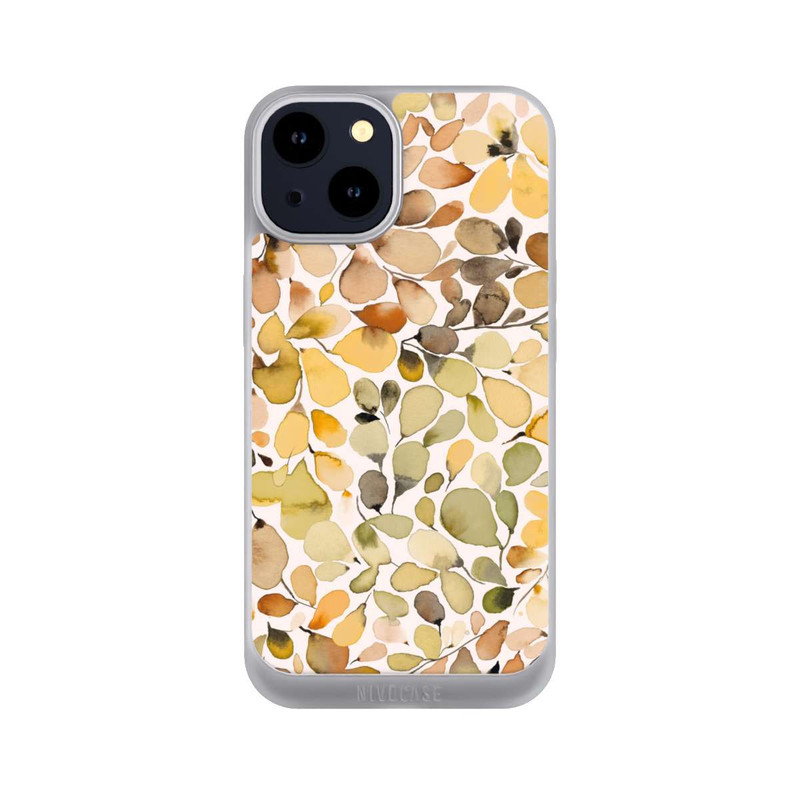 iPhone 14 NIVOpure Eukalyptus Aquarellblätter Braun Herbst