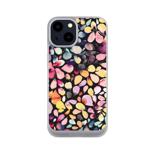 Apple iPhone 14 NIVOpure Eukalyptus Aquarellblätter Schwarz