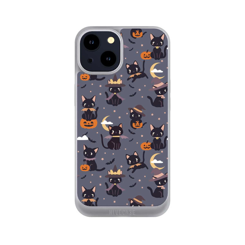 iPhone 14 NIVOpure Cute Halloween Witch Cats and Pumpkins