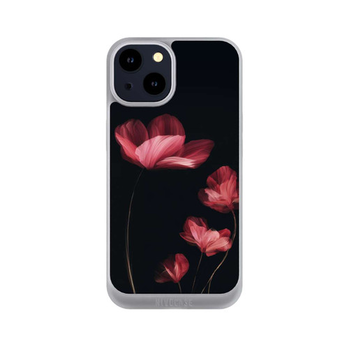 Apple iPhone 14 NIVOpure Burgunder Blüten schwarz