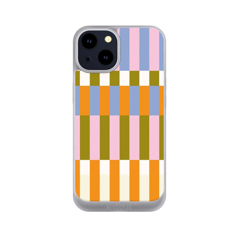 iPhone 14 NIVOpure Thème à Carreaux Colorés et Audacieux