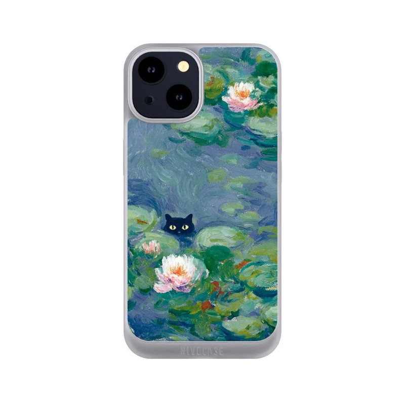 iPhone 14 NIVOpure Katze im Teich Gemälde Impressionismus