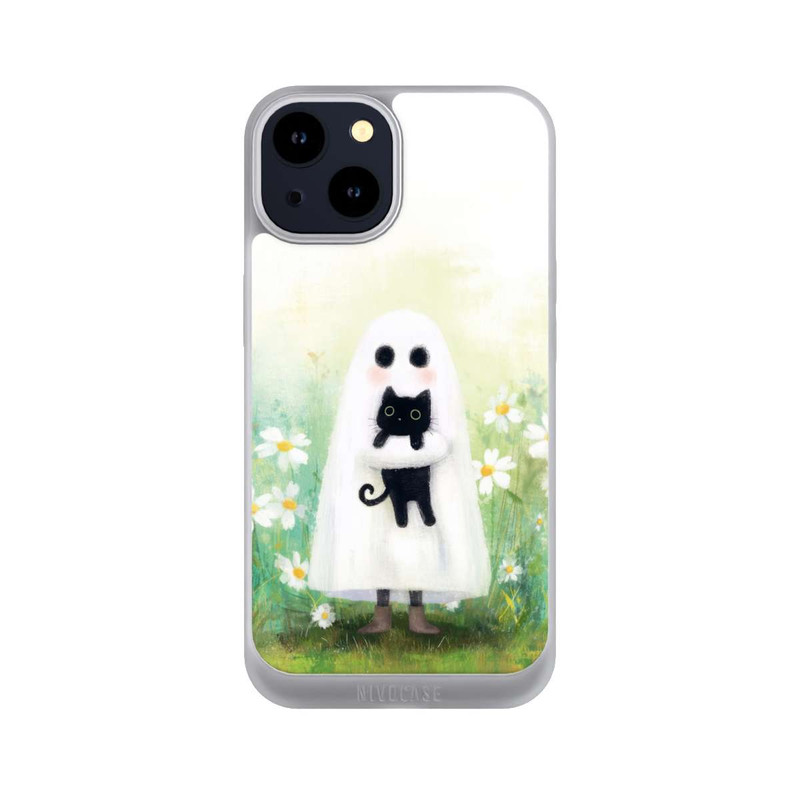 iPhone 14 NIVOpure Geist und Katze Halloween mit KI