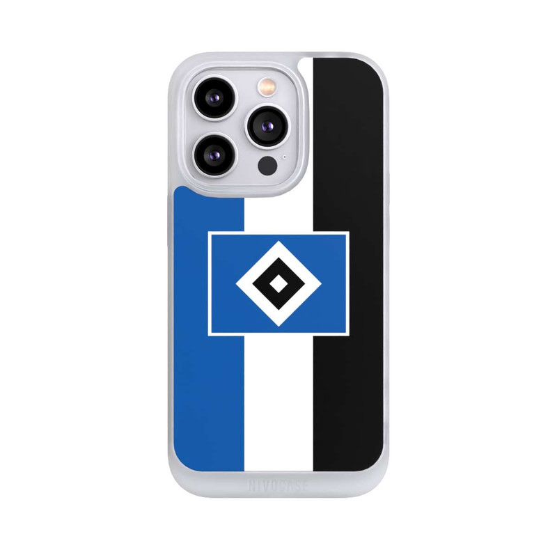 iPhone 14 Pro NIVOpure HSV Streifen - Blau-Weiß-Schwarz