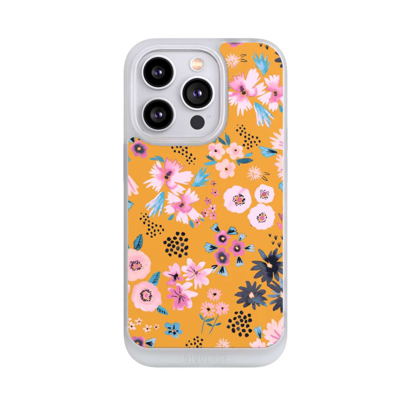 iPhone 14 Pro NIVOpure Kleine Blumen senfgelb