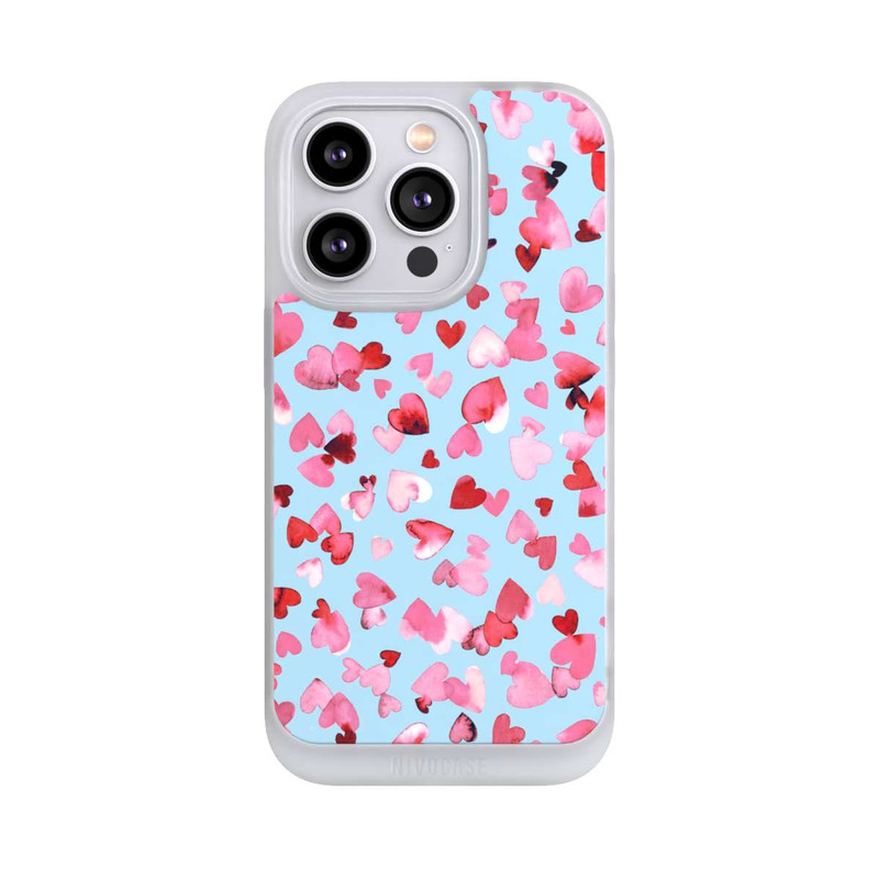 iPhone 14 Pro NIVOpure Valentines Love Hearts Pink Blue