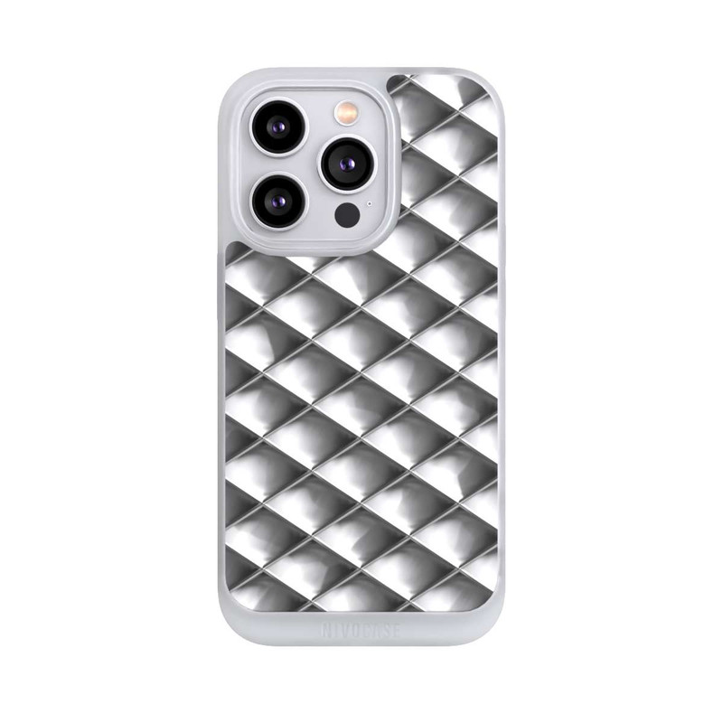 iPhone 14 Pro NIVOpure Glamour Silver Squares