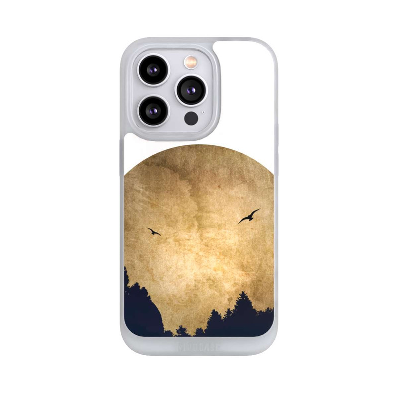 iPhone 14 Pro NIVOpure Zwei Vögel vor Mond