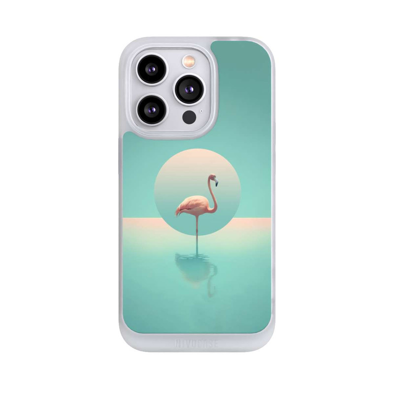 iPhone 14 Pro NIVOpure Flamant dans la piscine