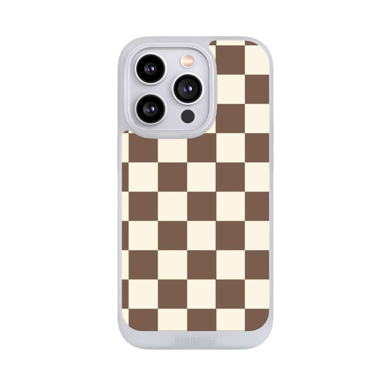 iPhone 14 Pro NIVOpure Checkerboard brown