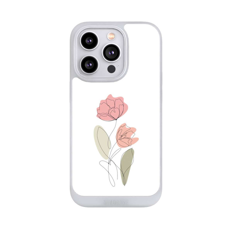 iPhone 14 Pro NIVOpure Flower Line Art Red