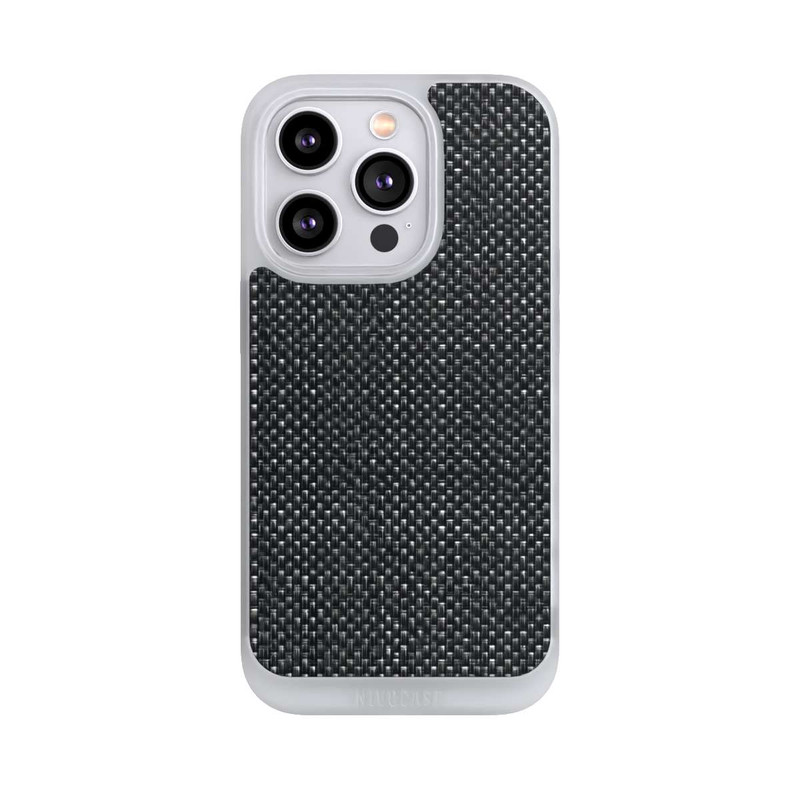 iPhone 14 Pro NIVOpure Abstrakter schwarzer Stoff