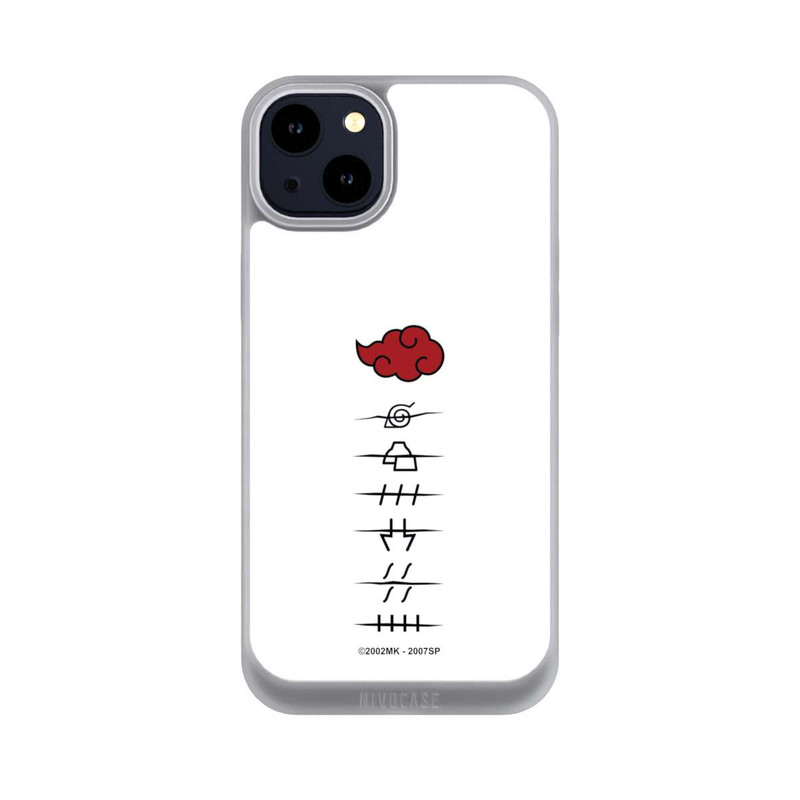 iPhone 14 Plus NIVOpure Akatsuki member symbols white