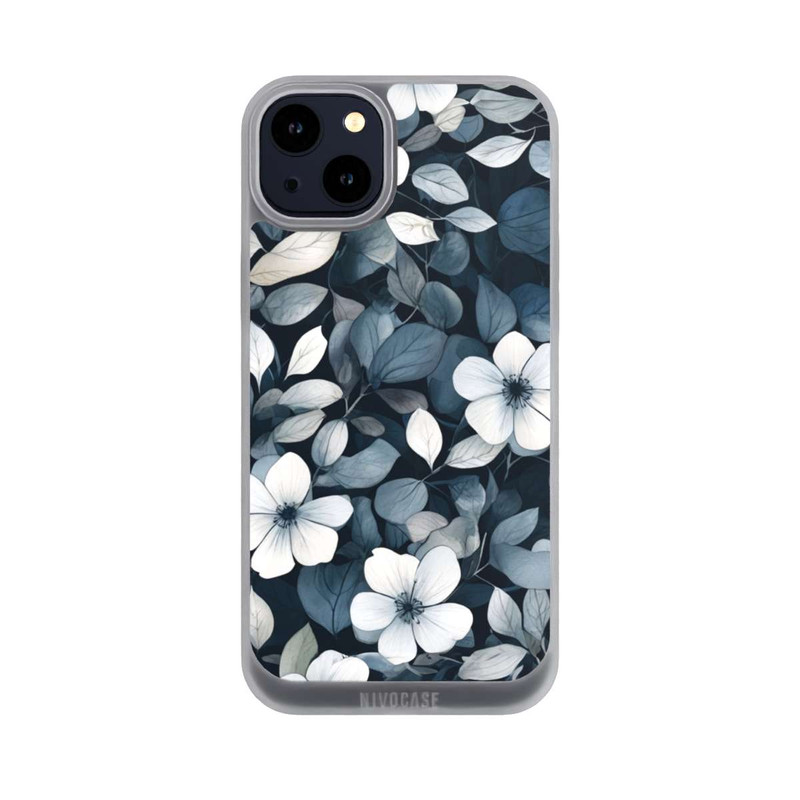 iPhone 14 Plus NIVOpure Blaue Negativblumen mit KI
