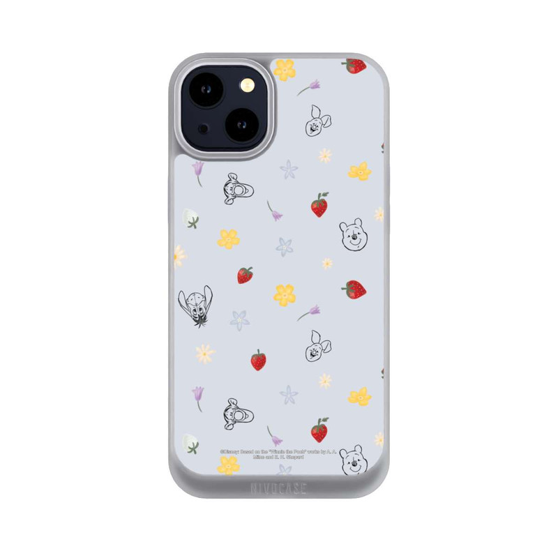 iPhone 14 Plus NIVOpure Winnie Puuh und Freunde Erdbeer Muster Blau