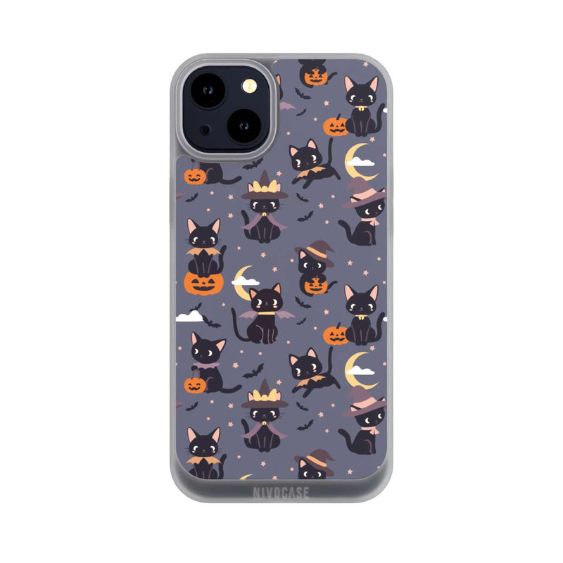 iPhone 14 Plus NIVOpure Cute Halloween Witch Cats and Pumpkins