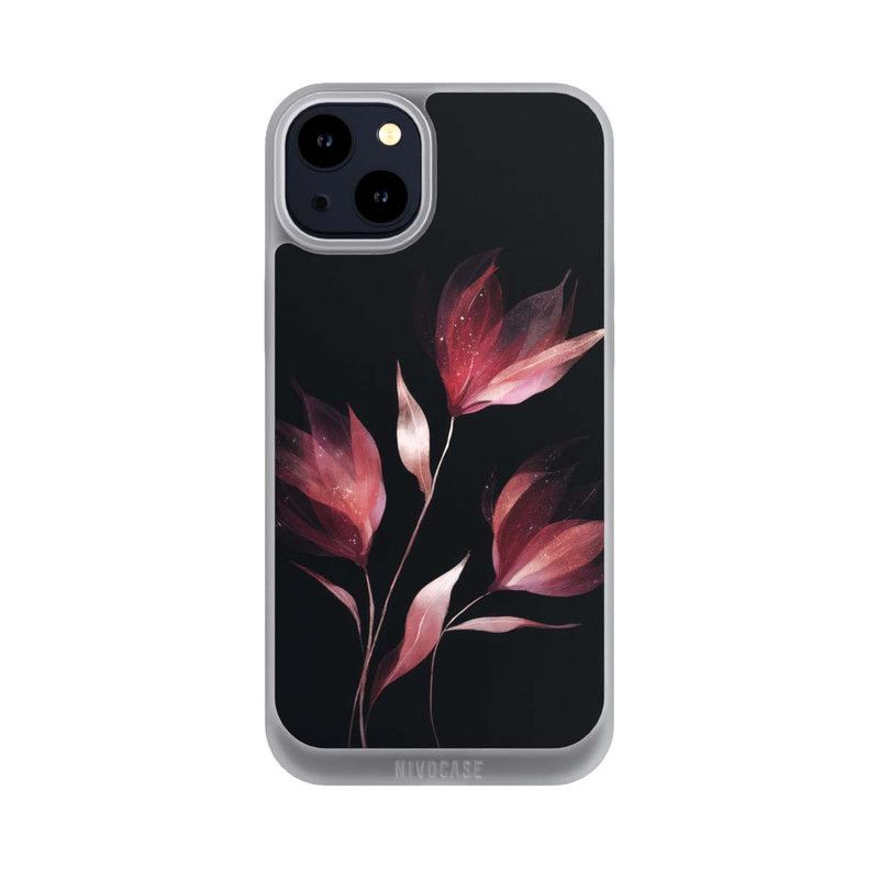 iPhone 14 Plus NIVOpure Burgunderrote Blume Negativ