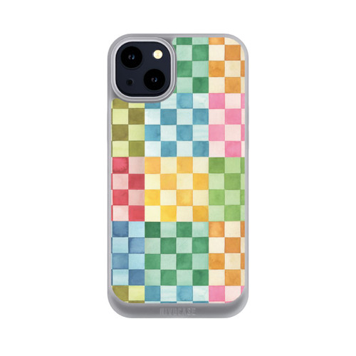 Apple iPhone 14 Plus NIVOpure Checkerboard Watercolor Chess Geometric Red