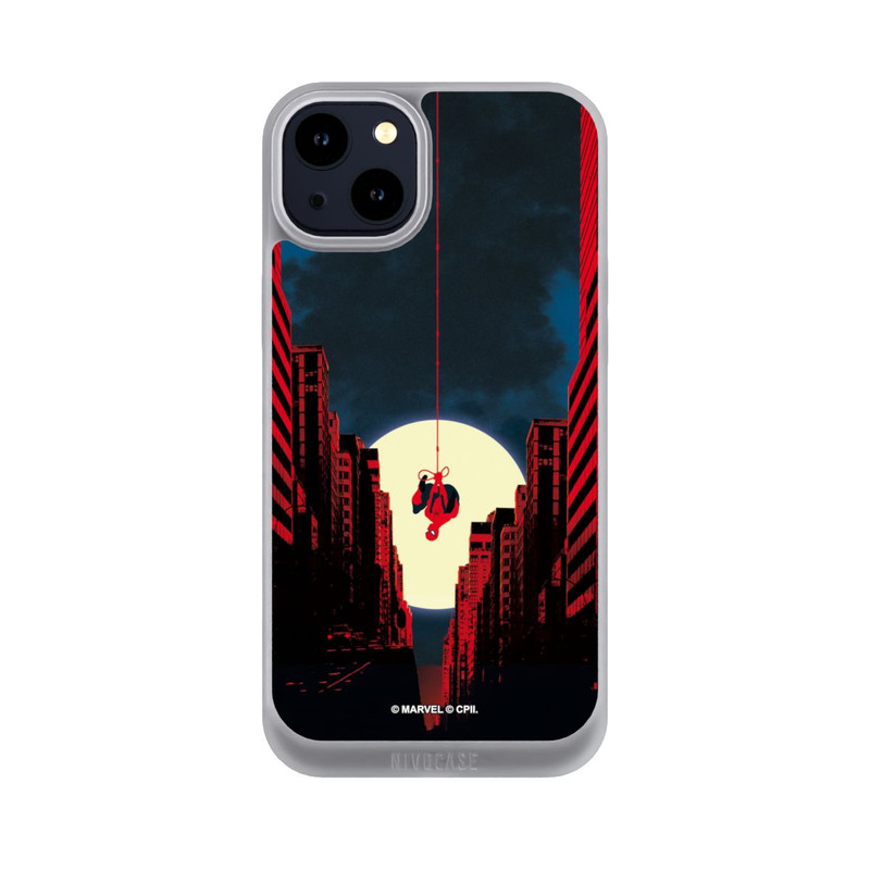 iPhone 14 Plus NIVOpure Spider-Man Marvel between Skyscrapers