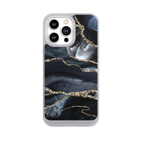 Apple iPhone 14 Pro Max NIVOpure Dark Marble Gold Glitter Look