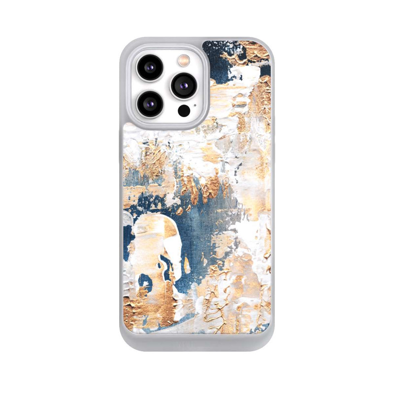 iPhone 14 Pro Max NIVOpure Abstraction Bleu et Or