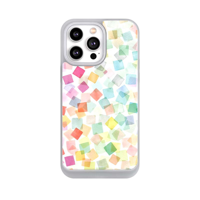 iPhone 14 Pro Max NIVOpure Konfetti geometrische Plaids Regenbogen
