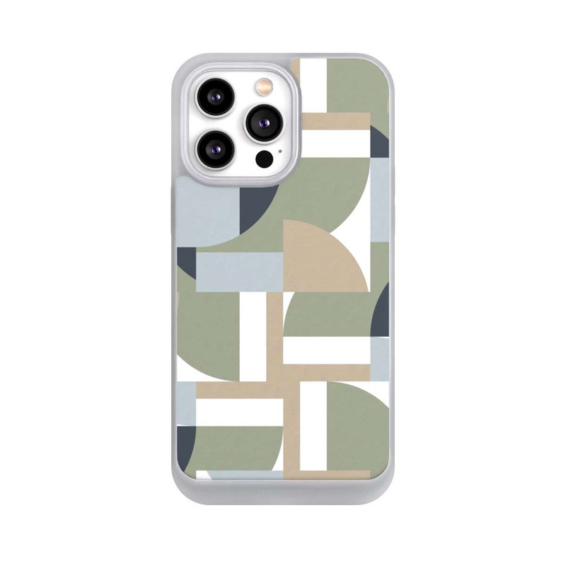 iPhone 14 Pro Max NIVOpure Futuristische Bauhaus Polygone Beige