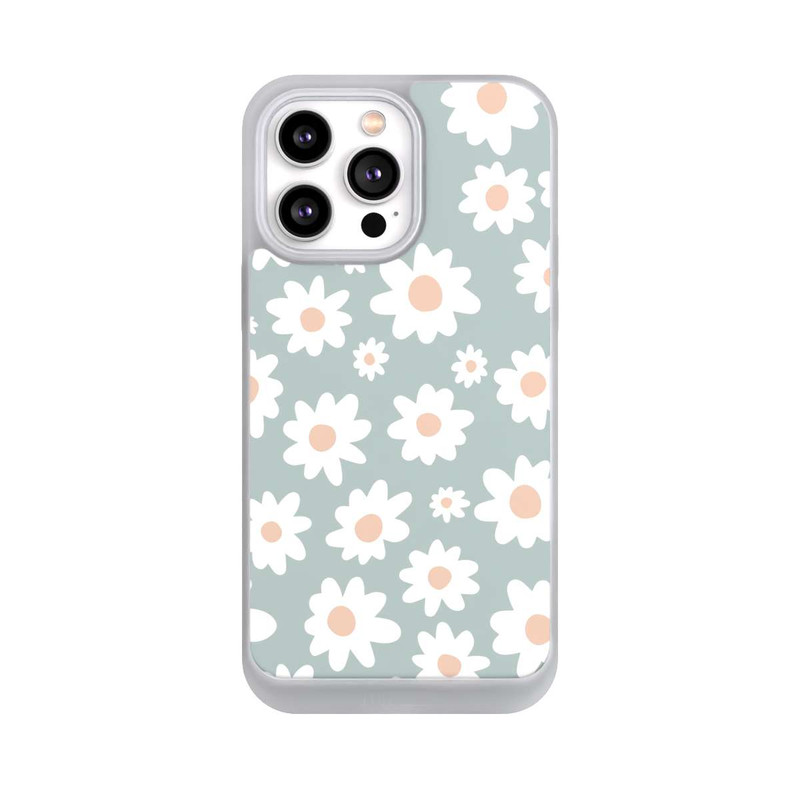 iPhone 14 Pro Max NIVOpure Daisy Flower Seamless Pattern Green