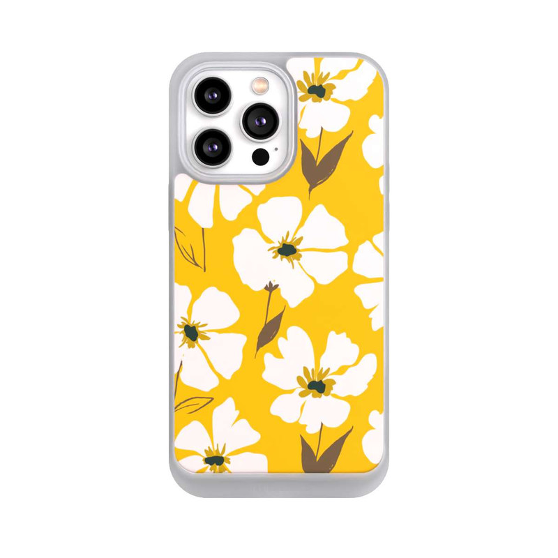 iPhone 14 Pro Max NIVOpure Blumenwiese auf Gelb Ocker