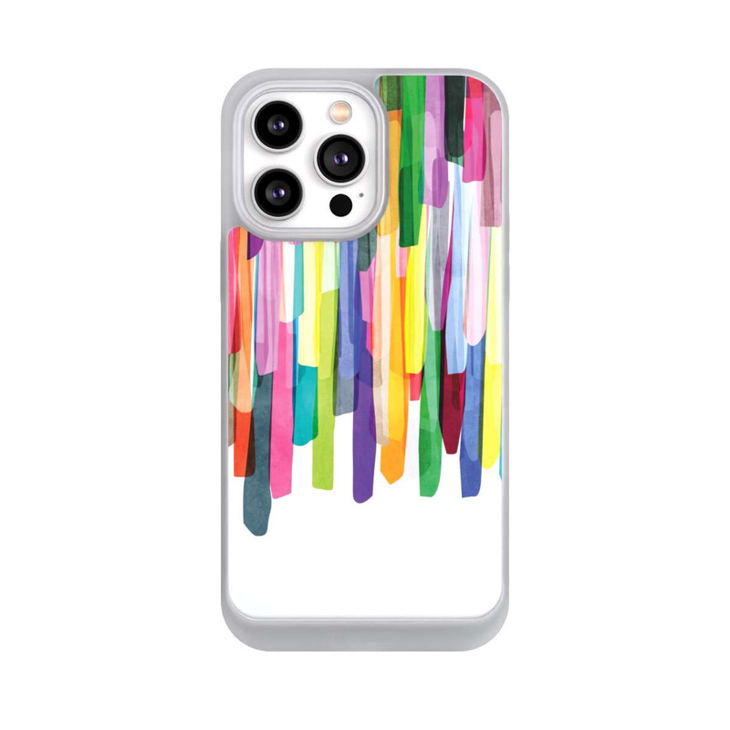 iPhone 14 Pro Max NIVOpure Bunte Streifen Weißer Hintergrund