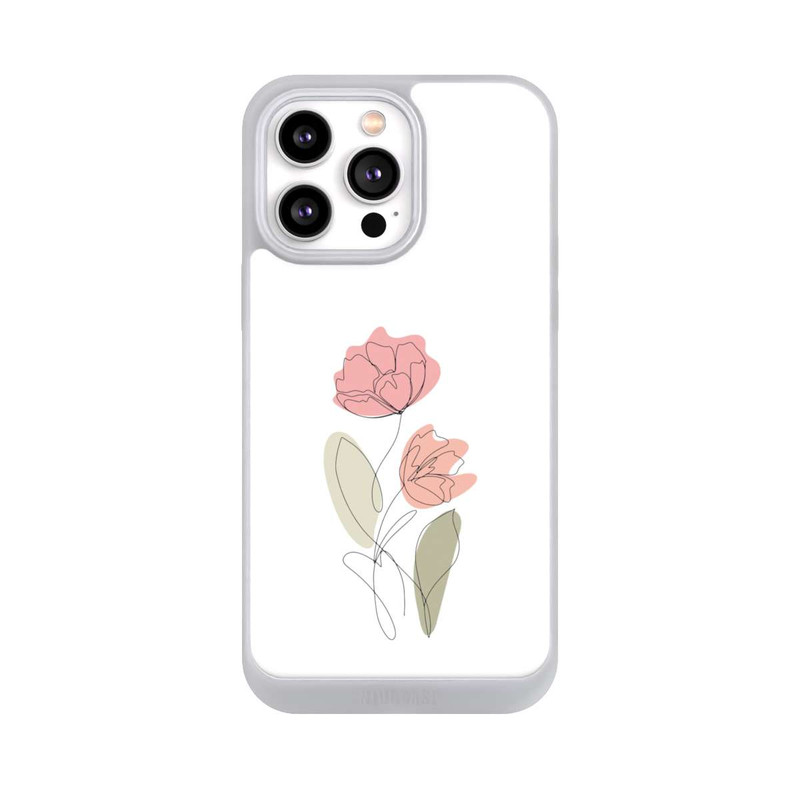 iPhone 14 Pro Max NIVOpure Flower Line Art Red