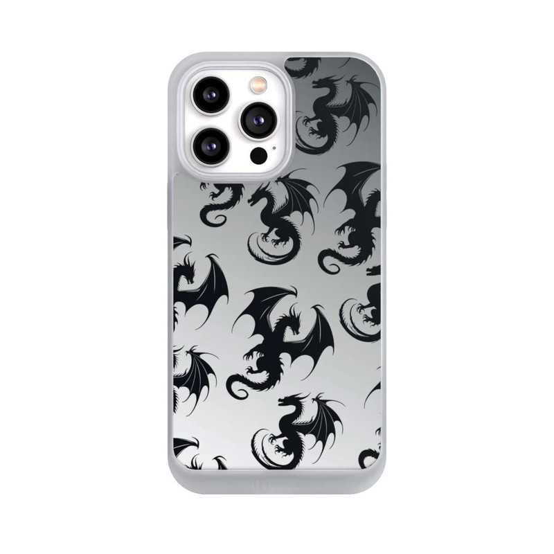 iPhone 14 Pro Max NIVOpure Dragon Pattern Grey