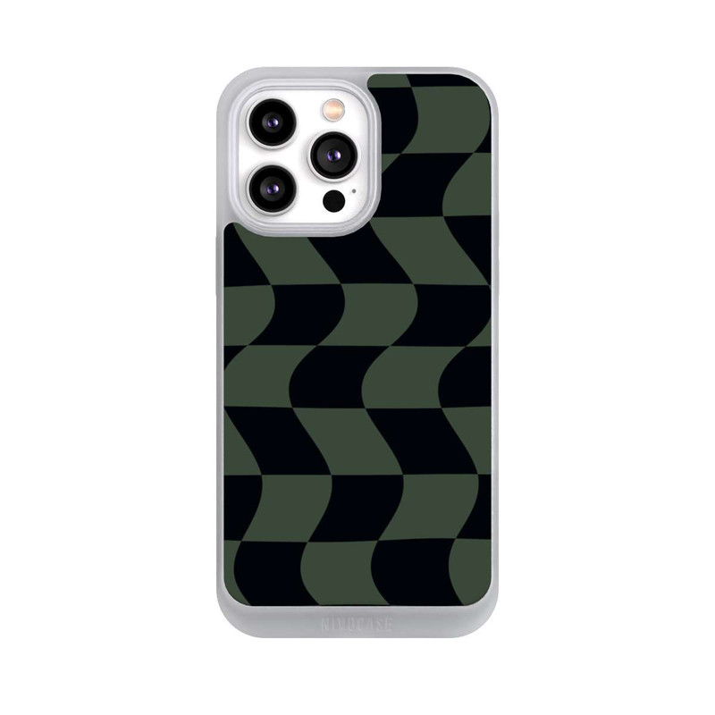 iPhone 14 Pro Max NIVOpure Checked Pattern Green Black