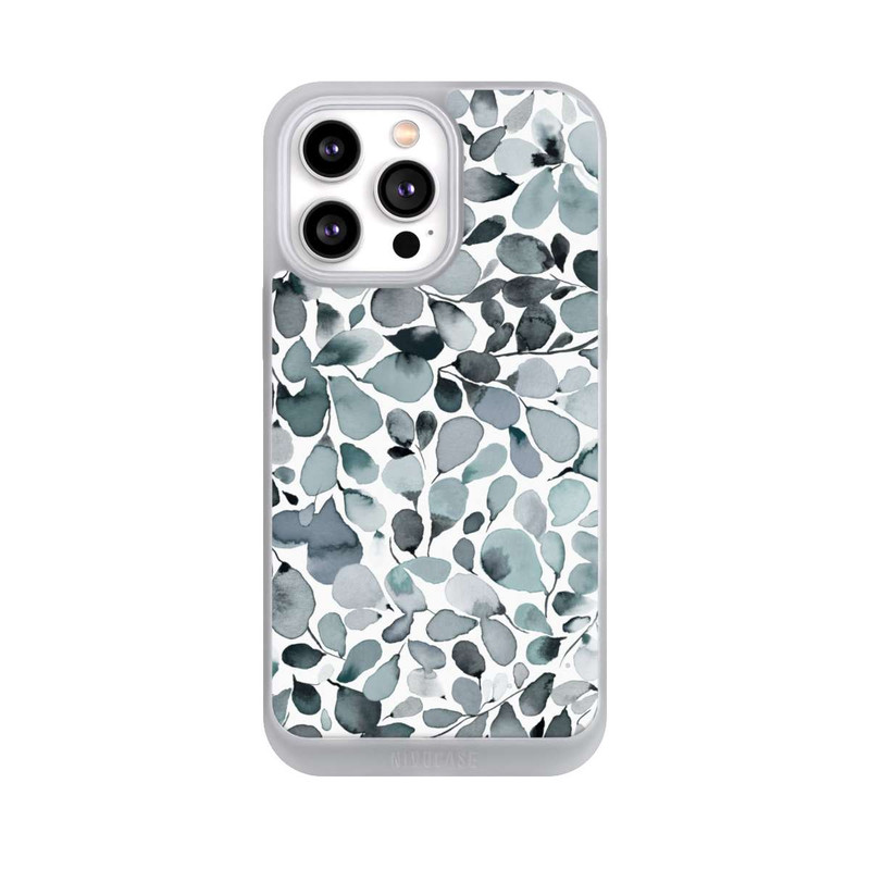 iPhone 14 Pro Max NIVOpure Eukalyptus Aquarell Blätter Grau
