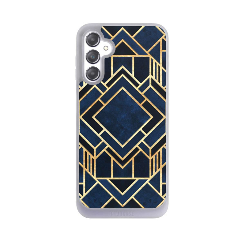 Galaxy A14 5G NIVOpure Kunst Deko Blau Golddruck