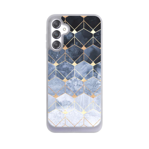 Samsung Galaxy A14 5G NIVOpure Blaue Sechsecke und Diamanten Golddruck