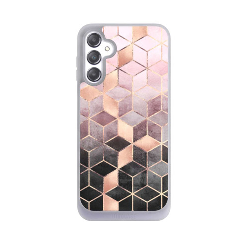 Samsung Galaxy A14 5G NIVOpure Pink-grauer Farbverlauf Würfel Druck