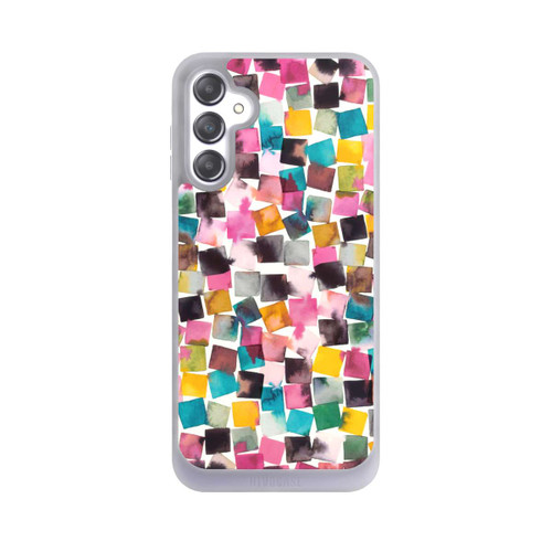 Samsung Galaxy A14 5G NIVOpure Aquarell geometrische Plaids rosa