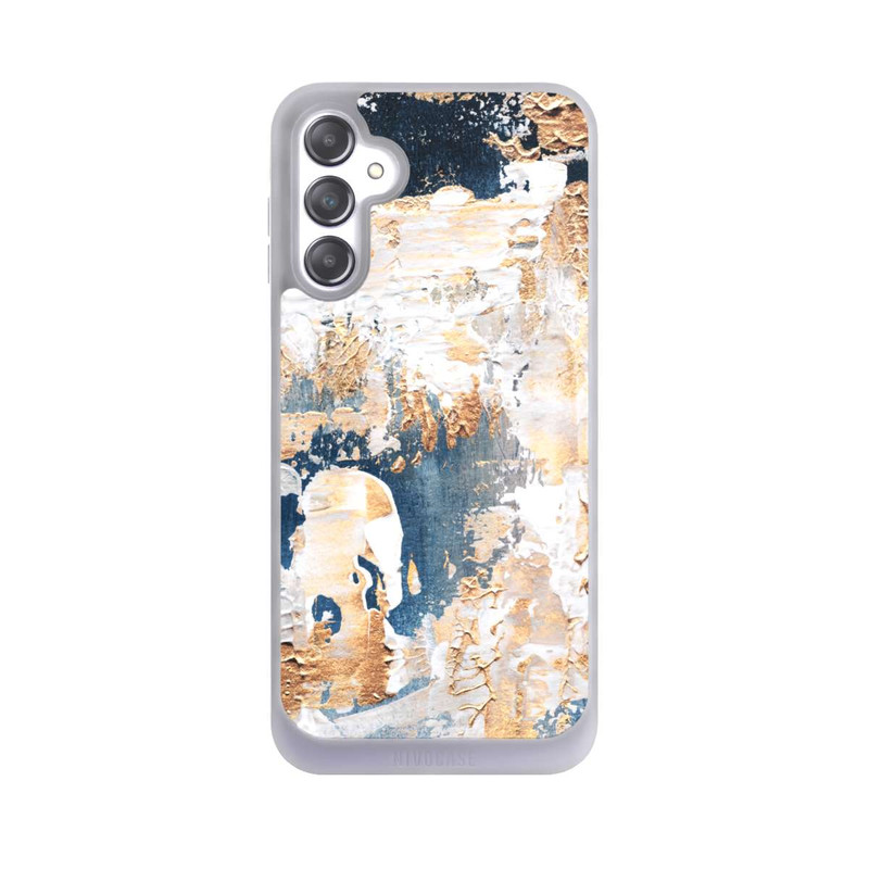Galaxy A14 5G NIVOpure Abstraktion Blau und Gold