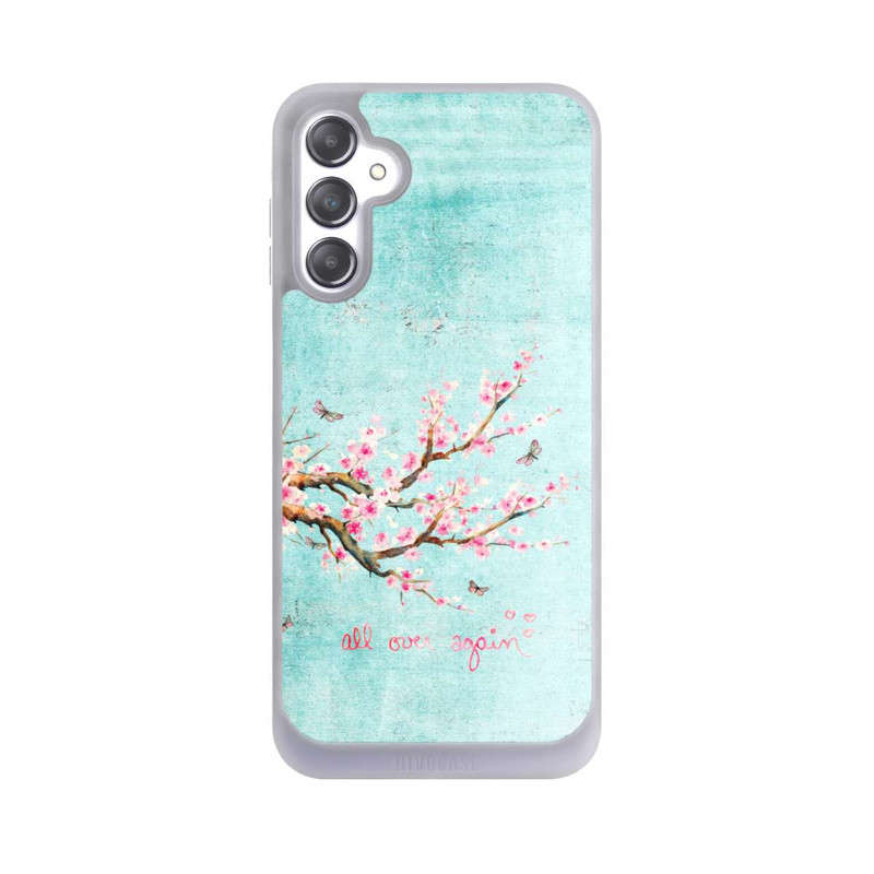 Galaxy A14 5G NIVOpure Motif d'arbre en fleurs de cerisier bleu