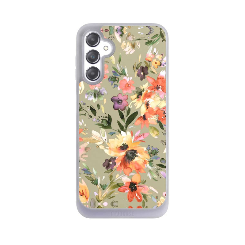 Galaxy A14 5G NIVOpure Malerische tropische Blumen Salbeigrün